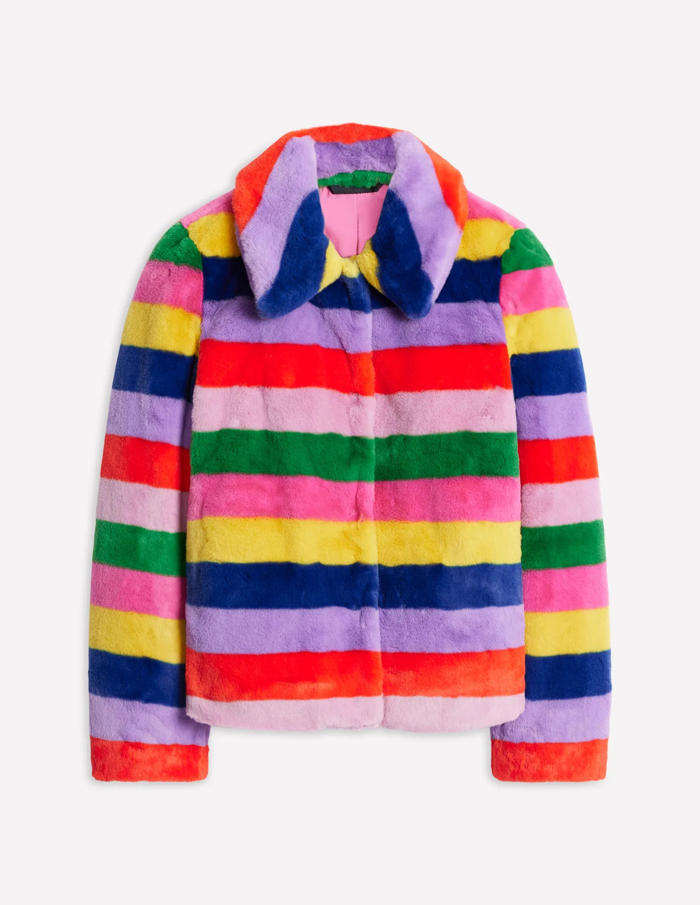 Stripe Faux-Fur Coat | Boden (US)