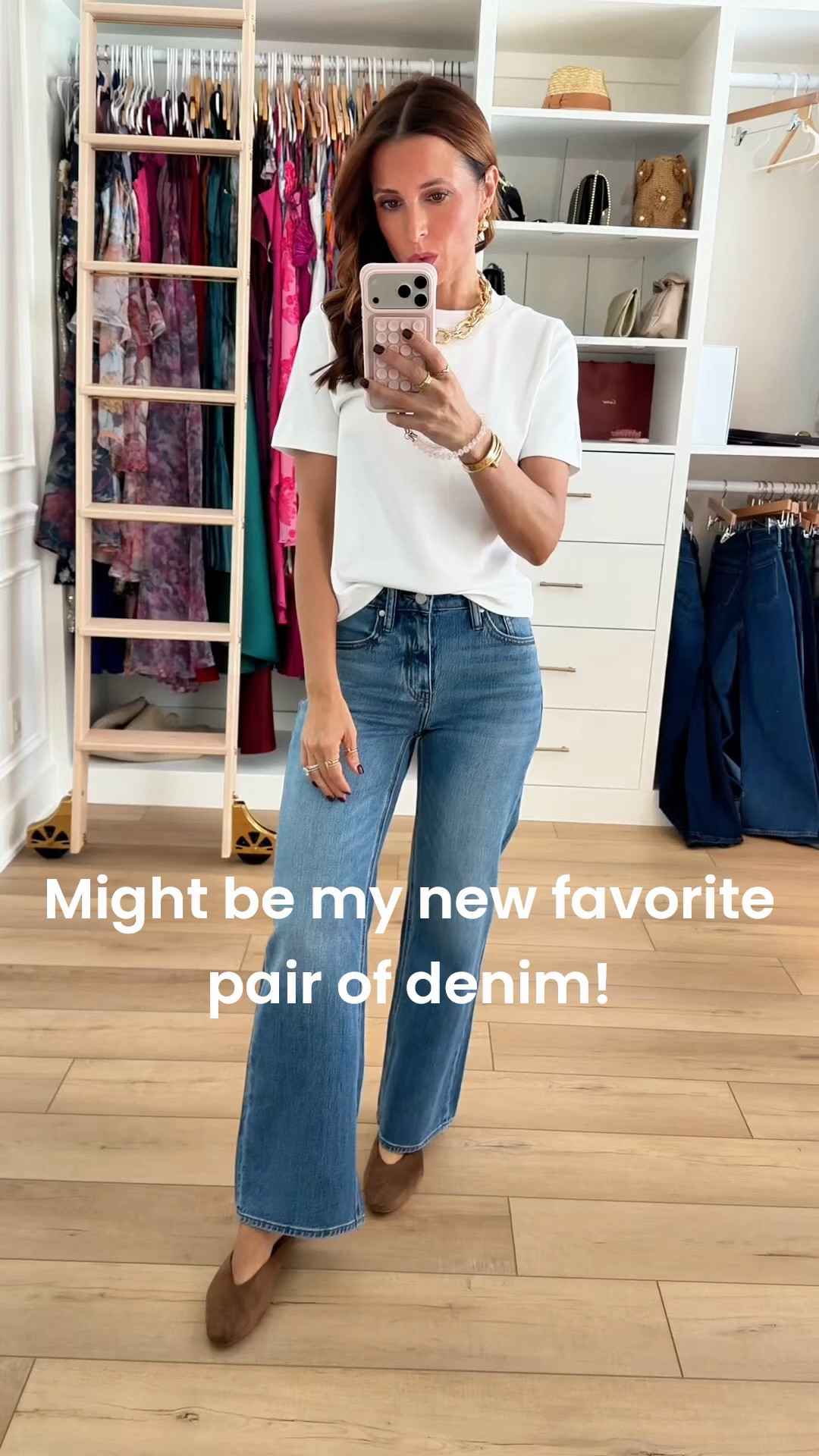 Fall outfit. Fall style. Everyday outfit. Casual outfit. Mom outfit. These might be my new favorite jeans!! Bella stretch relaxed straight jeans in 24 short, color ‘Atlantic blue’,  (comes in extra short and extra long options!!). Could probably size down if in-between due to stretch. High-rise and comes below belly button. 90s inspired denim made with organic cotton! These are a classic! My favorite double knit cotton white tee in 2XS. Mules are TTS.

#LTKootd #LTKmomlife #LTKgrwm
