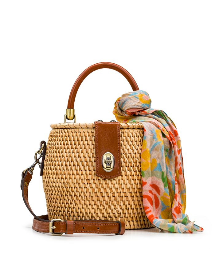Patricia Nash Women's Antinianna Round Wicker Bag with Citrus Rose Scarf & Reviews - Handbags & A... | Macys (US)