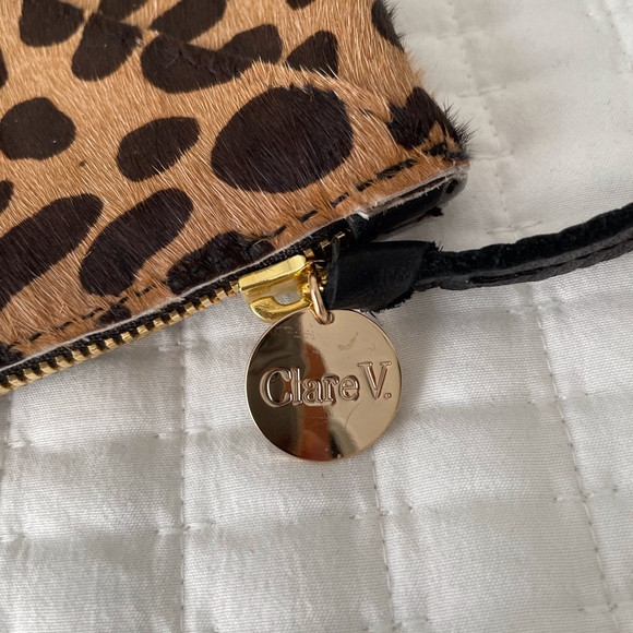 NWT Clare V. Pony Hair Leopard Print Fold over clutch Handbag | Poshmark