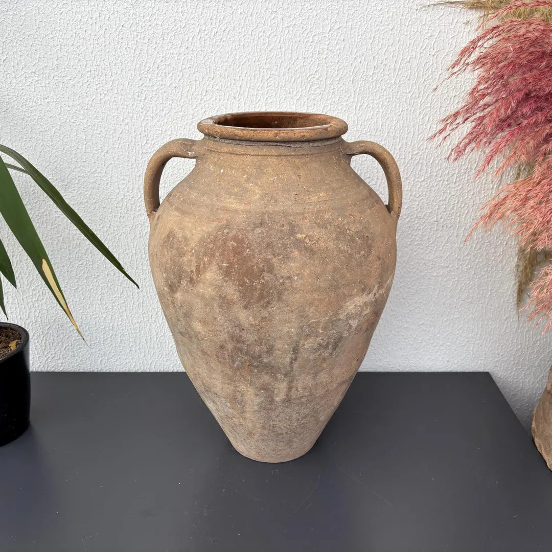 Vintage Turkish Pottery Jar | 70-80 Year Aged Clay Vessel - Etsy | Etsy (US)