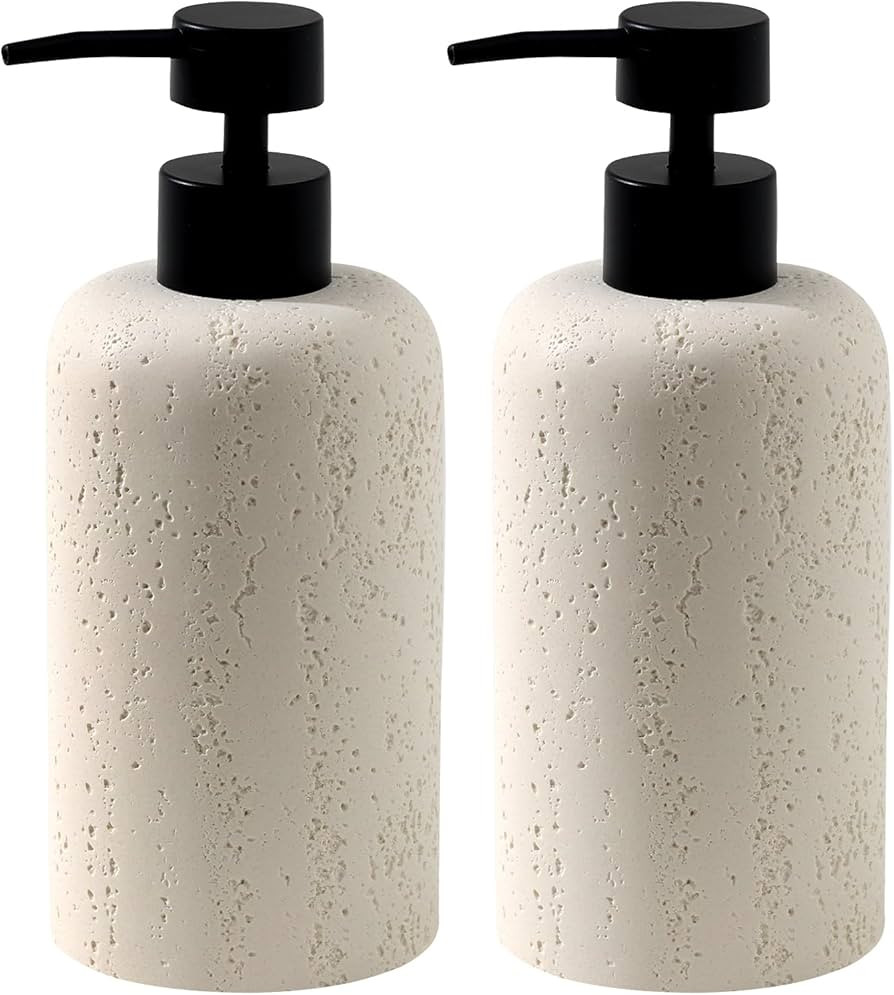 Soap Dispensers 400mL 13.5 OZ, 2 PCS Luxurious Hand Dish Lotion Shampoo Soap Dispenser Jar, Trave... | Amazon (US)
