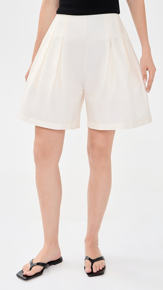 Techno Taffeta Long Shorts | Shopbop