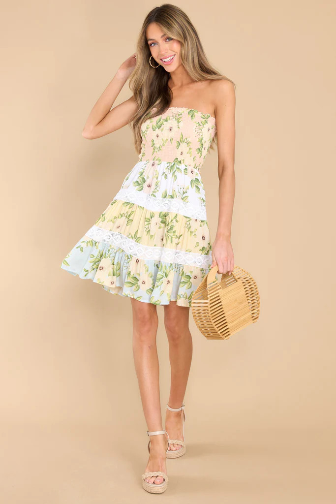 Dreaming Of Sunny Days Yellow Floral Dress | Red Dress 