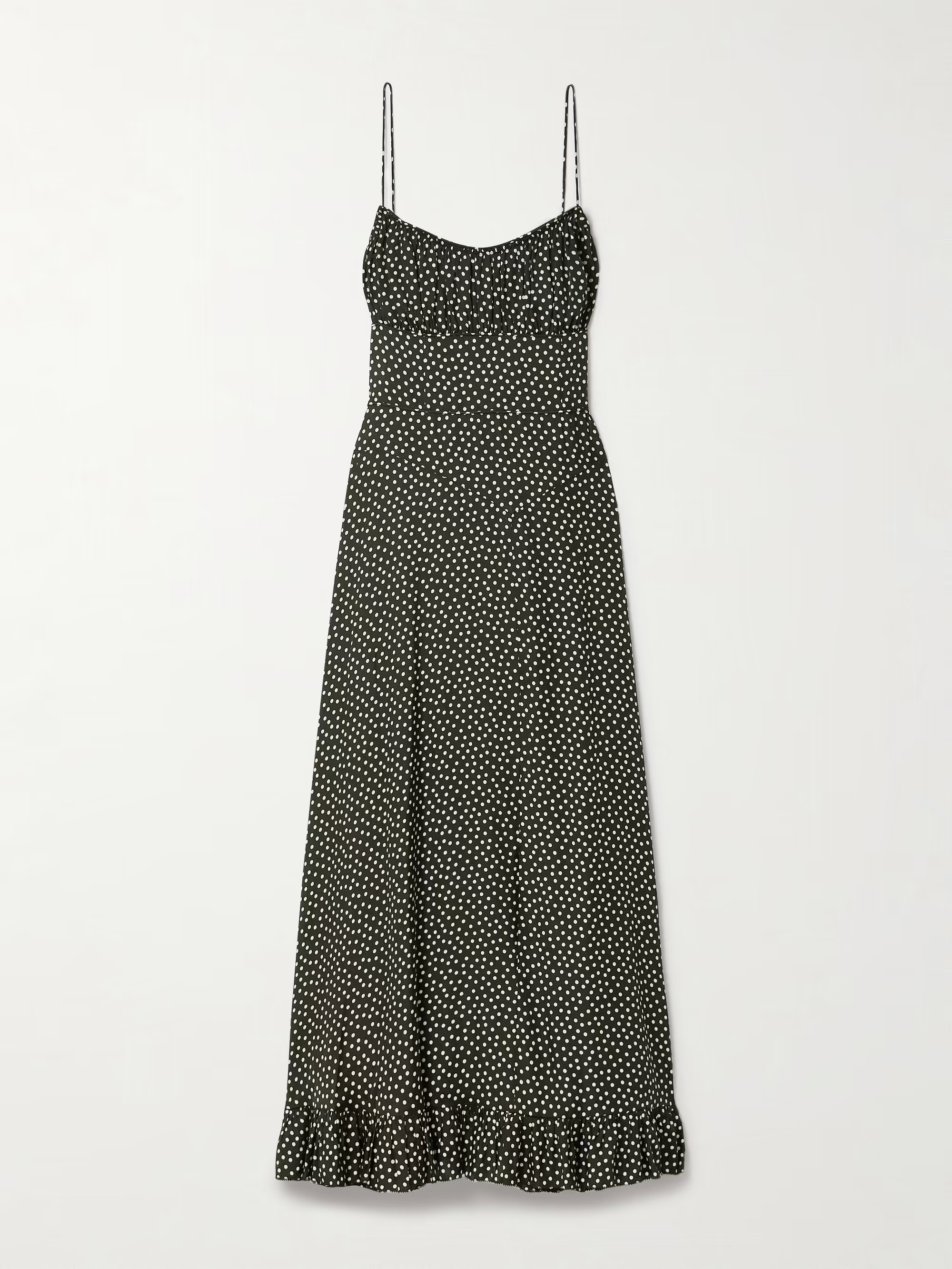 Rosaria polka-dot silk-blend midi dress | NET-A-PORTER (US)