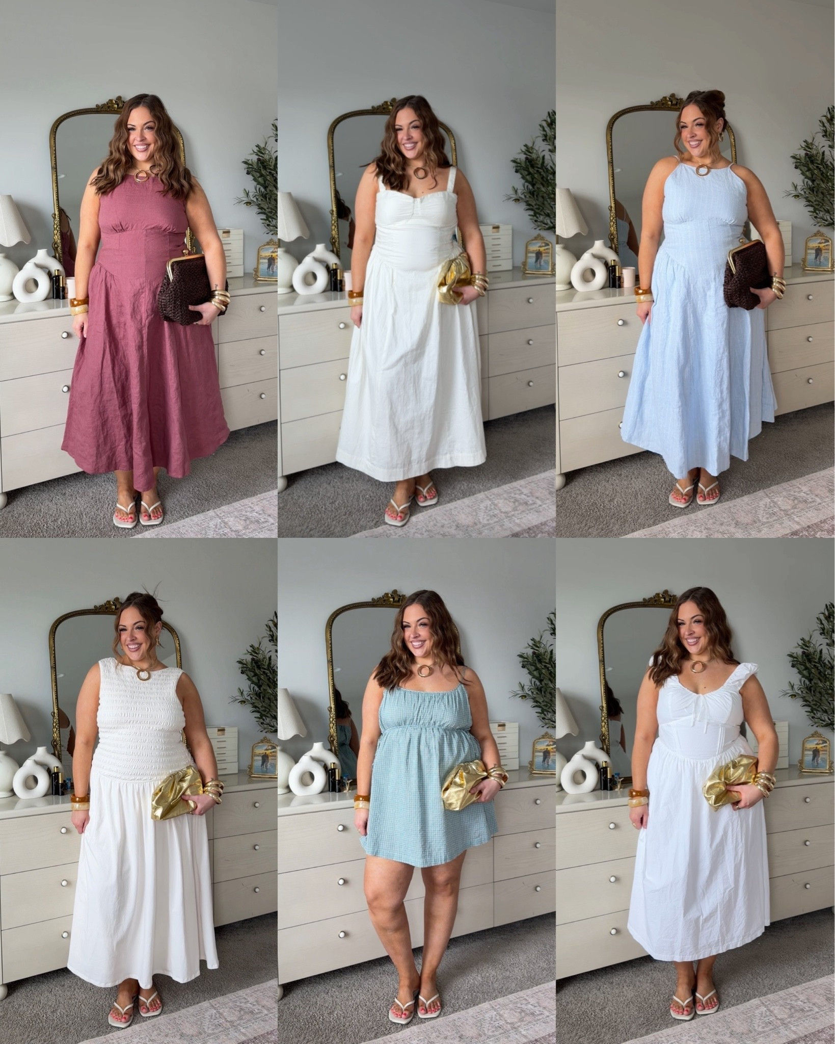 Sharing my favorite @abercrombie new arrival dresses for the exclusive LTKxAbercrombie sale!! Wearing an xl in all of these! Size down in the cream smocked dress! #AbercrombiePartner

*Offer valid online only 6/3/2026-6/8/2026 in US/CA. Excludes clearance. Online price reflects discount. ***Use code AFLTK to get an additional 20% off almost everything in stores and online at checkout from 6/3/26-6/4/26 in US/CA. Exclusions apply. See details online.