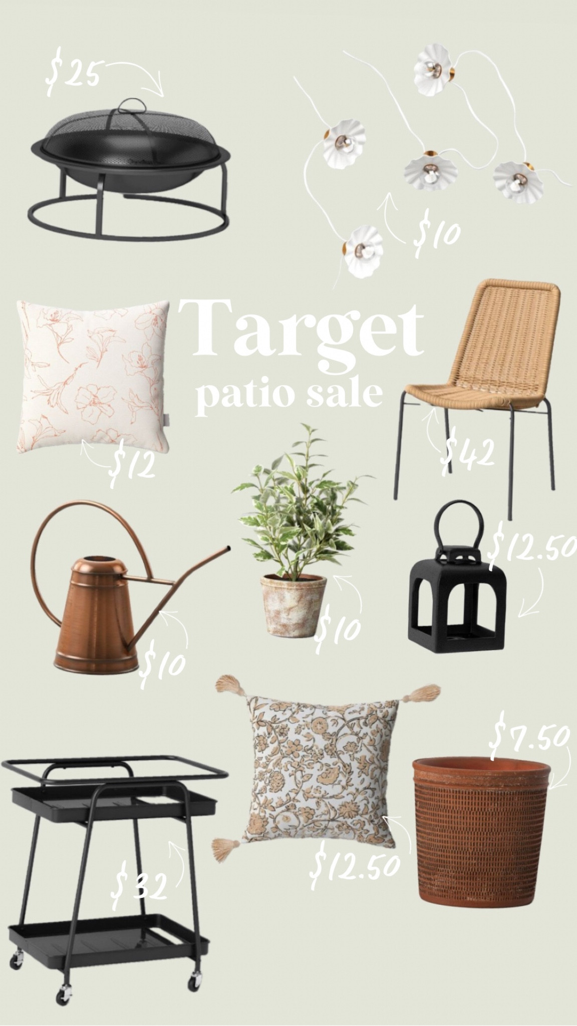 Target is having an outdoor sale which is great news because I have patio season on the brain lately with so many backyard projects going on. This fire pit is only $25! And I think I need to be on the faux plant train but aspirationally there’s also a cute watering can. #backyard #patio #outdoorliving 

#LTKSeasonal #LTKSaleAlert #LTKHome