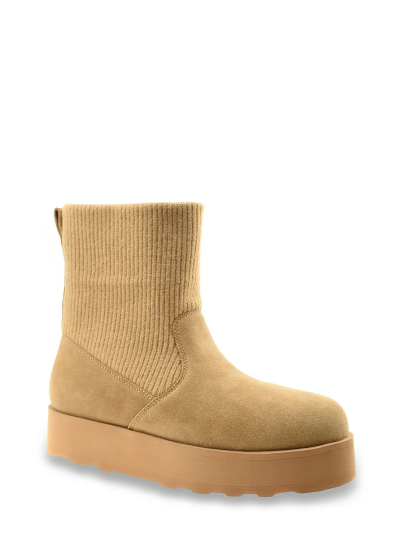 Time and Tru Women's Knit Chelsea Boot | Walmart (US)