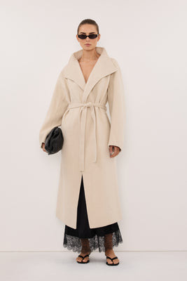 WREN BONE WOOL BLEND COAT | DISSH