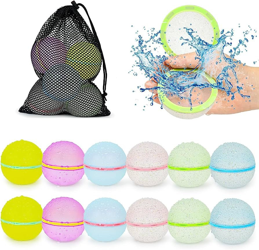 98K Reusable Water Balloons Self Sealing Easy Quick Fill, Silicone Water Balls Summer Fun Outdoor... | Amazon (US)
