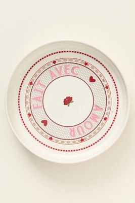 The Bistro Tile Stoneware Pie Dish: Valentine's Edition | Anthropologie (US)