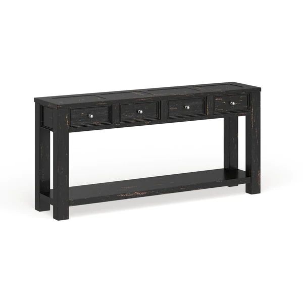 Furniture of America Cosbin Bold Antique Black 4-drawer Sofa Table | Bed Bath & Beyond