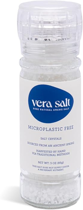 Vera Salt Coarse Spring Salt \u2013 85g Refillable Glass Grinder \u2013 Hand-Harvested Spanish Cr... | Amazon (US)
