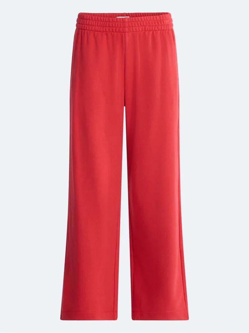 Free Assembly Women's and Women's Plus Wide Leg Sueded Terry Sweatpants, 30" Inseam, Sizes XS-4X | Walmart (US)