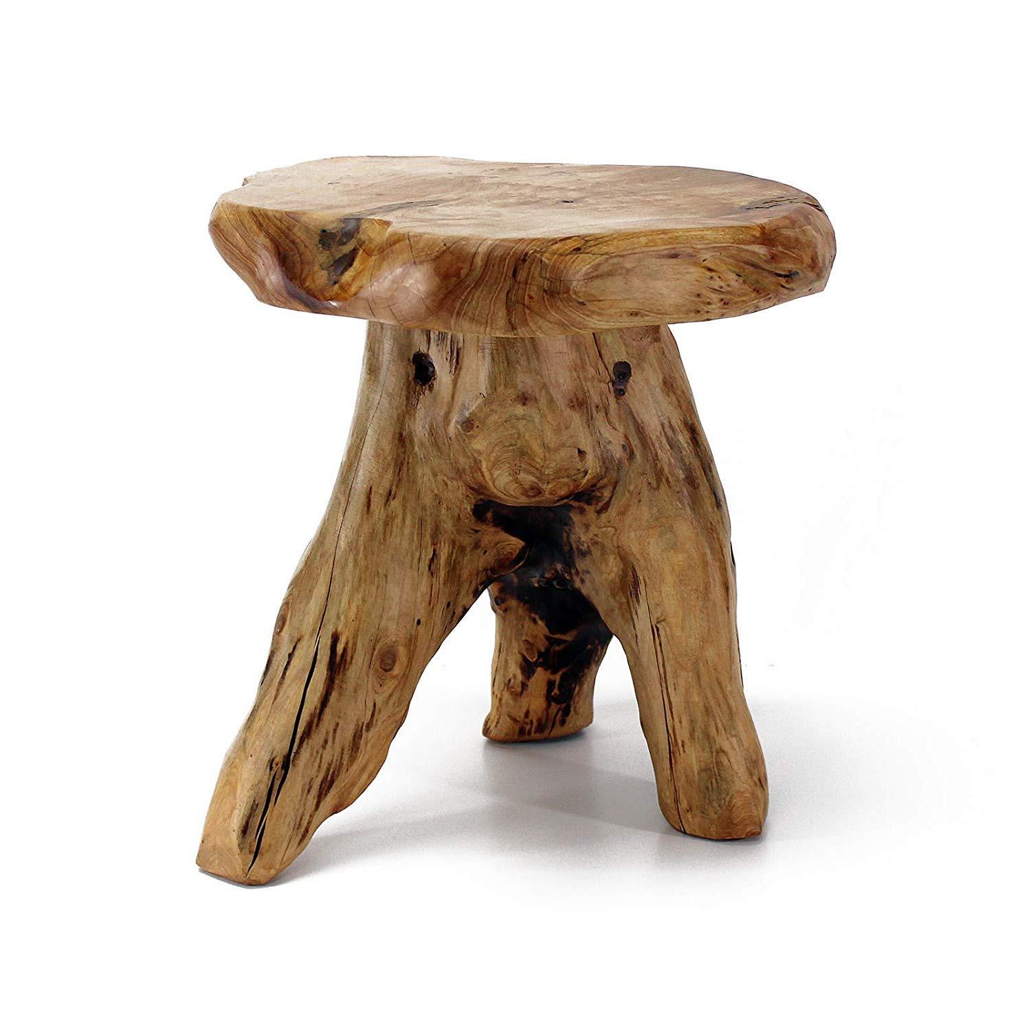 WELLAND Tree Stump Stool Live Edge, Natural Edge Side Table, Plant Stand, Nightstand, Mushroom St... | Amazon (CA)