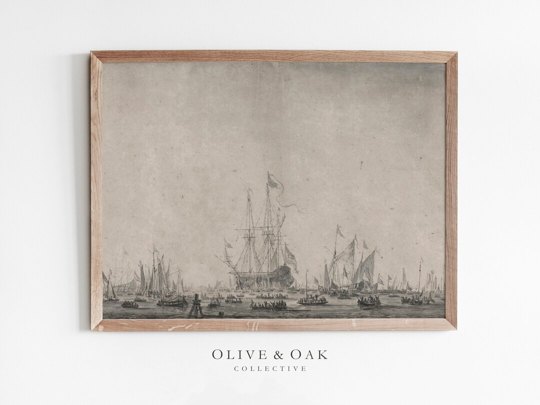 Harbor Sketch / Vintage Boat Drawing Print / Antique Ship PRINTABLE Etching / 64 - Etsy | Etsy (US)