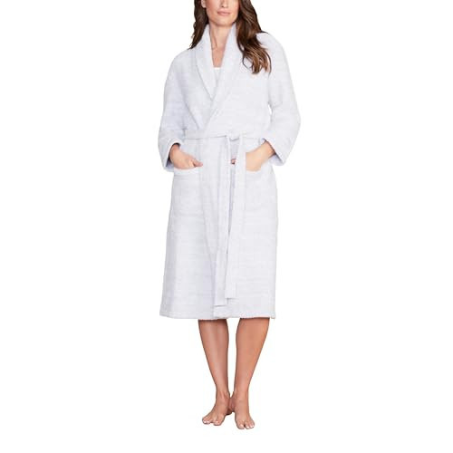 Barefoot Dreams CozyChic Adult Robe, Heathered Ocean-White, Size 2 | Amazon (US)