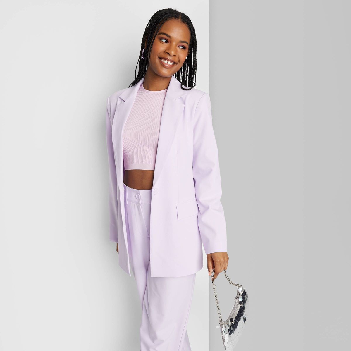 Women's Oversized Blazer - Wild Fable™ Lavender M | Target