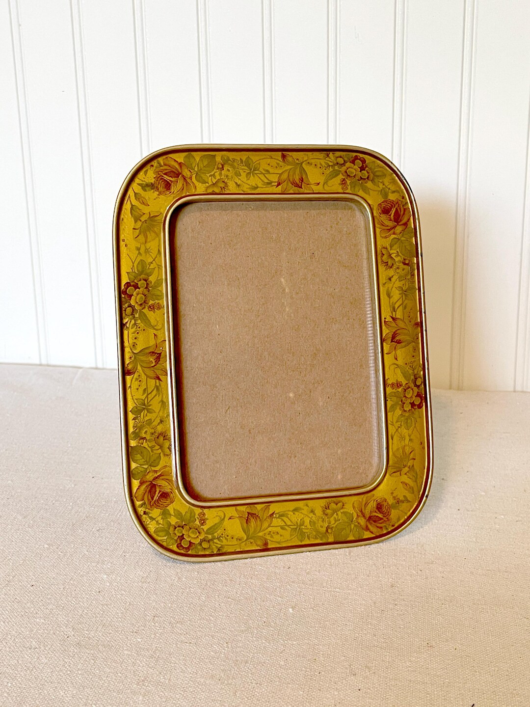 Vintage 1950’s 5x7" Cream Colored Enamel Picture Frame, the Bucklers Swivel Stand, Metal Pictur... | Etsy (US)