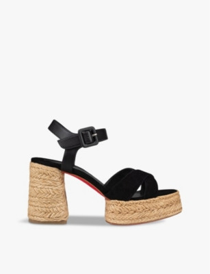 Calakala 85 suede and leather heeled espadrilles | Selfridges
