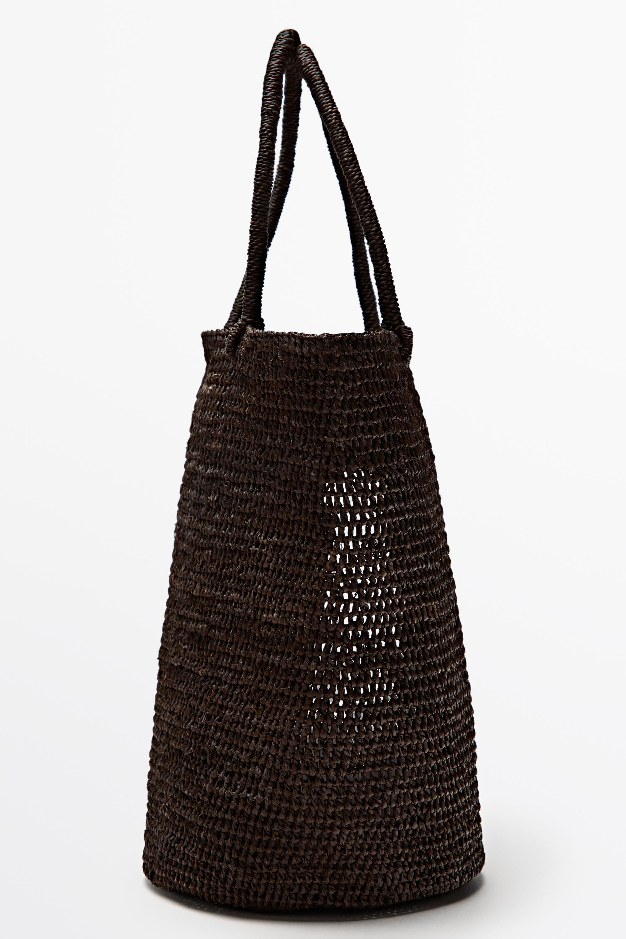 Mini raffia bucket bag | Massimo Dutti US