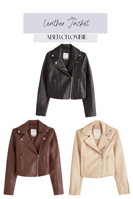 Abercrombie leather jacket, fall fashion, fall style, neutral, style picks, transitional style 

#LTKSeasonal #LTKstyletip