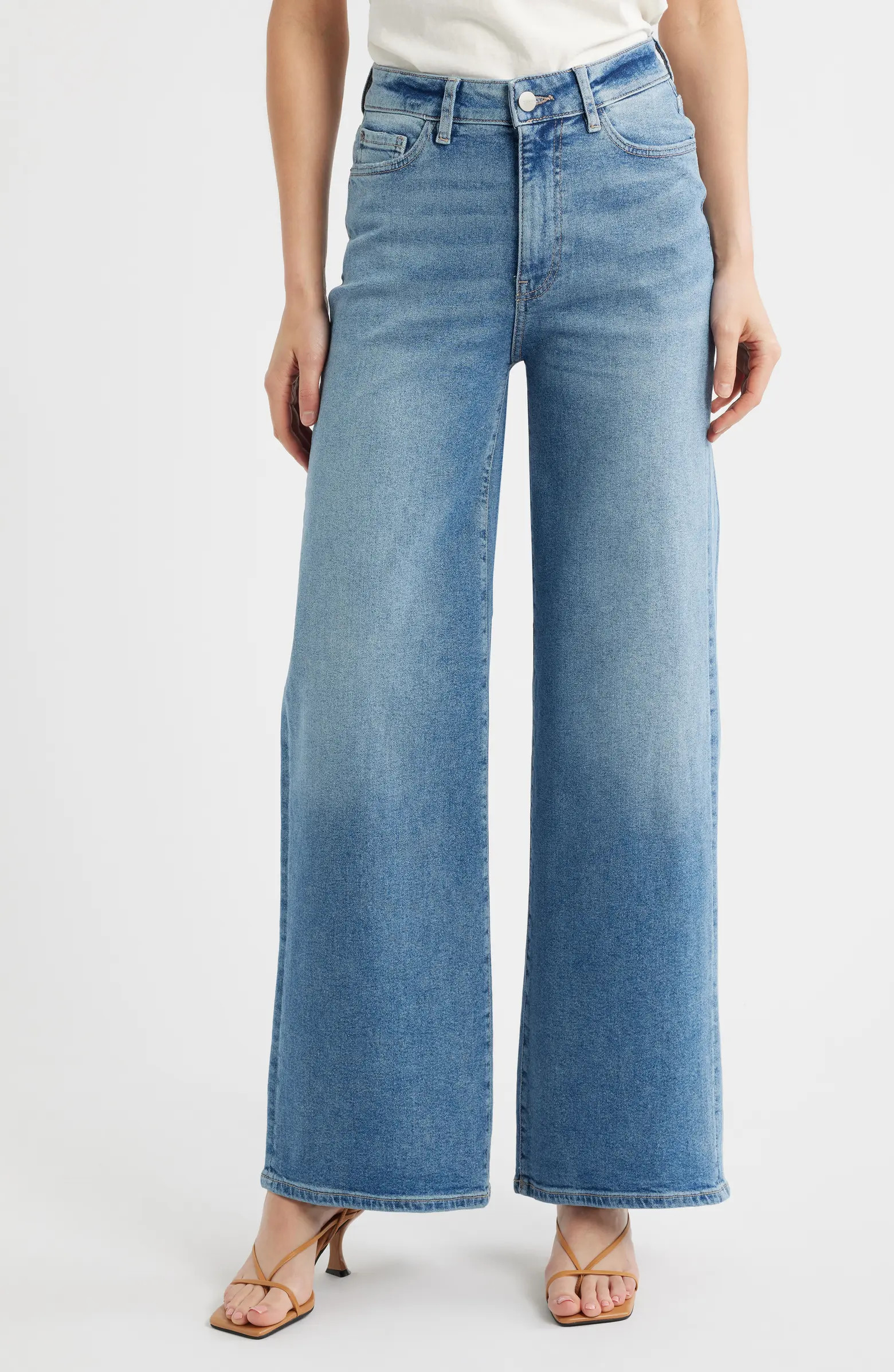 NCE High Waist Wide Leg Jeans | Nordstrom