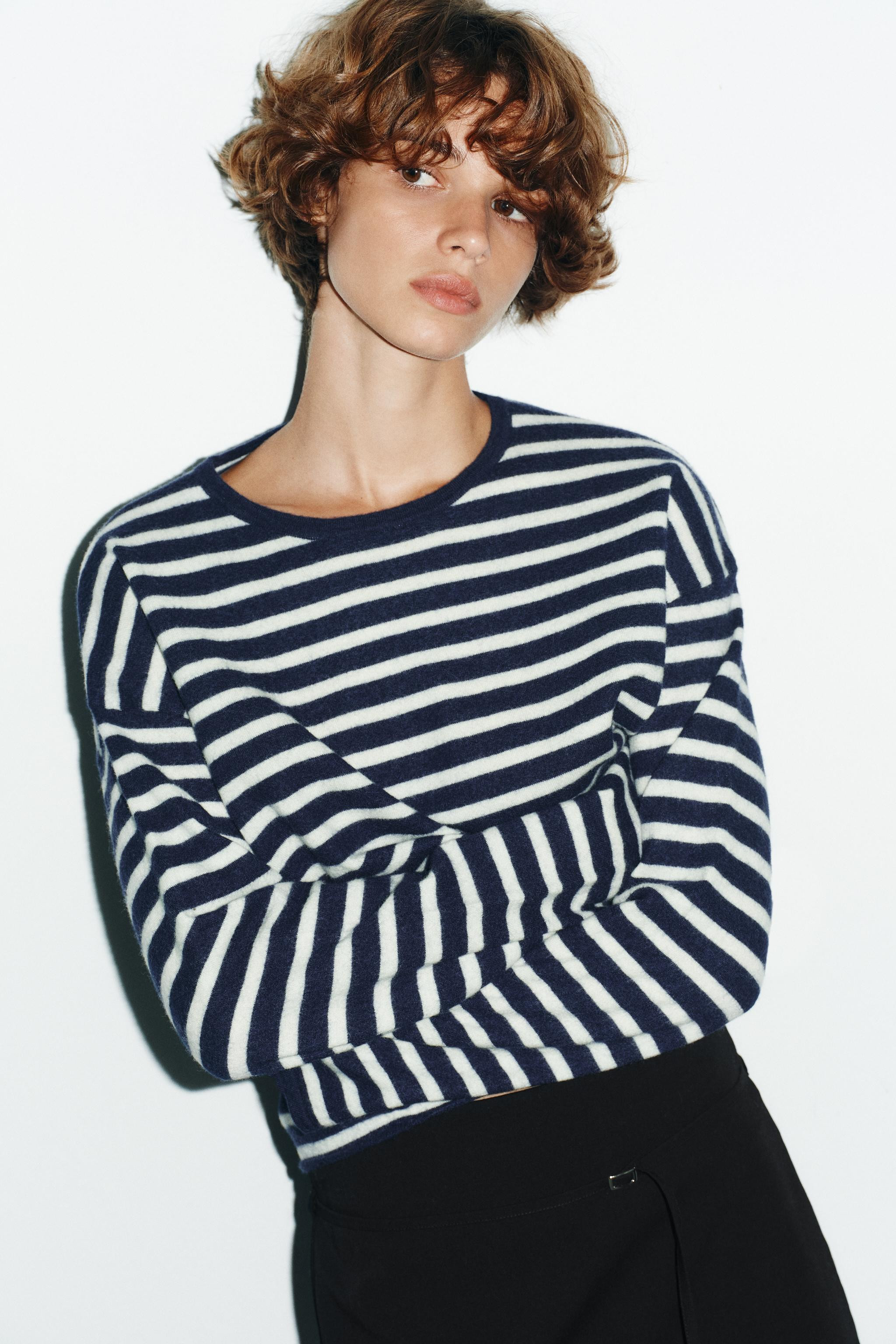 100% WOOL STRIPED JUMPER | Zara US