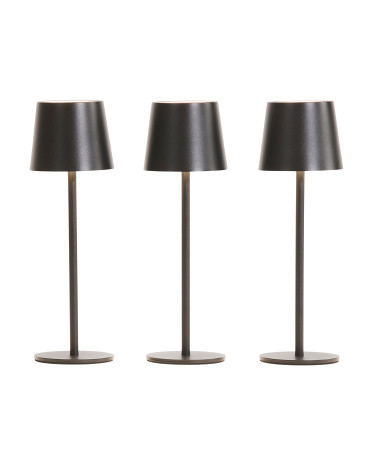 3pk 11in Mini Size Metal Touch Lamps | TJ Maxx