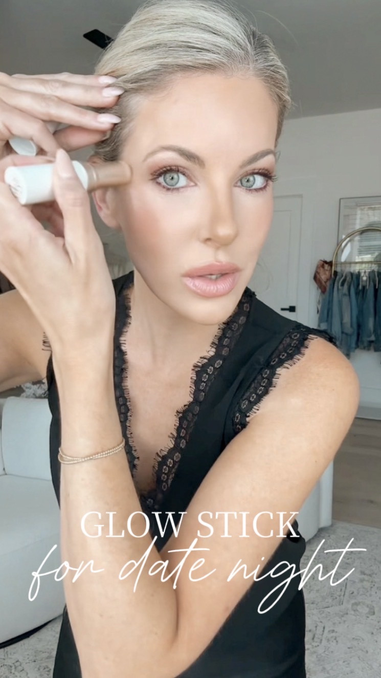 GRWM for date night, but make it QUICK! 🖤✨ Sometimes the simplest outfits make the biggest statement! Pairing this Amazon top with a few of my favorite designer pieces for an effortless, elevated look. And can we talk about this GLOW STICK?! The perfect finishing touch that takes my makeup from everyday to date-night glam in seconds! A little high-end, a little budget-friendly, and a whole lot of GLOW! ✨

#LTKselfcare #LTKBeauty #LTKgrwm