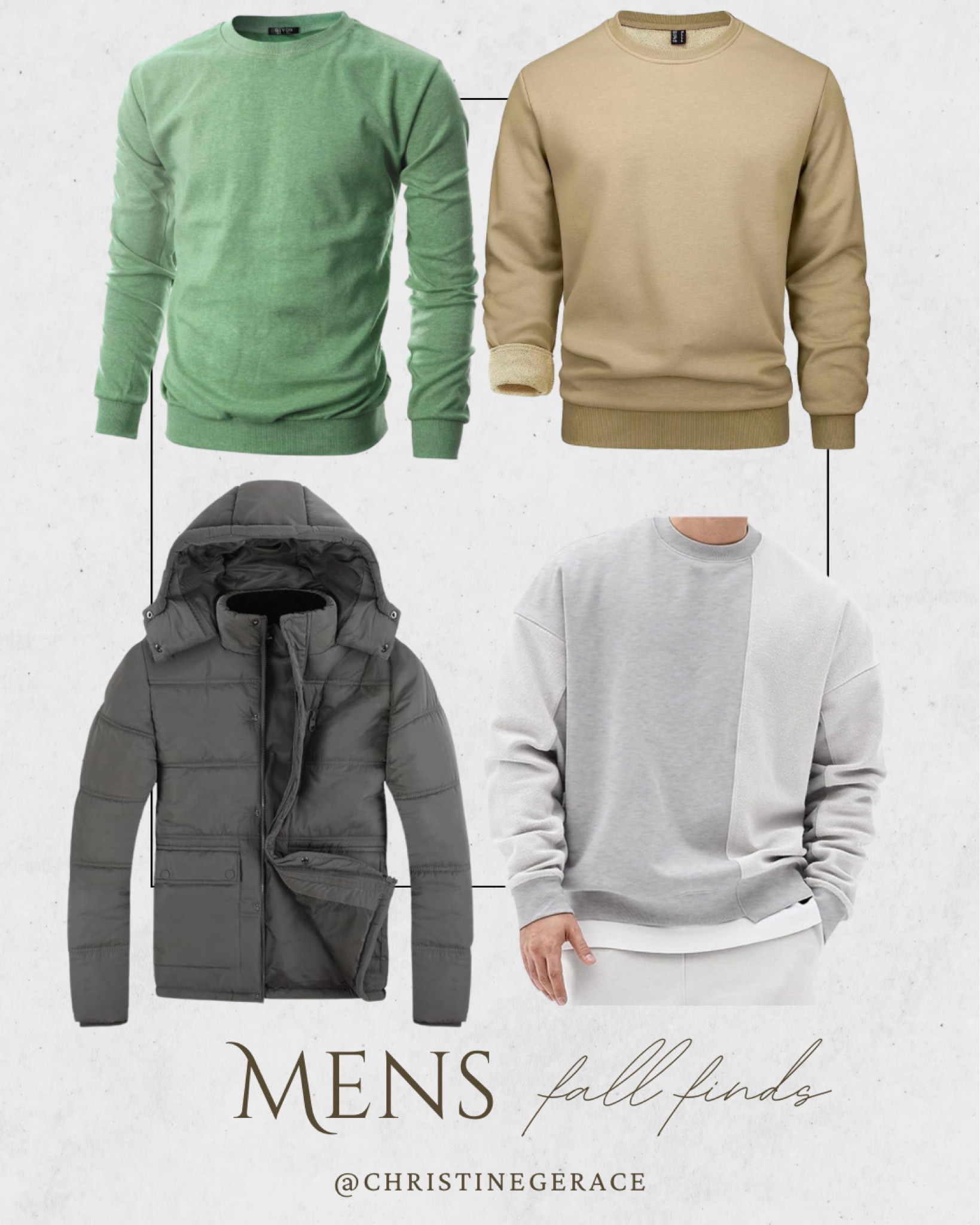Men’s sweaters & outerwear 

Amazon sweater, fall outfit, fall finds, men’s fashion 

#LTKstyletip #LTKfindsunder50 #LTKHoliday