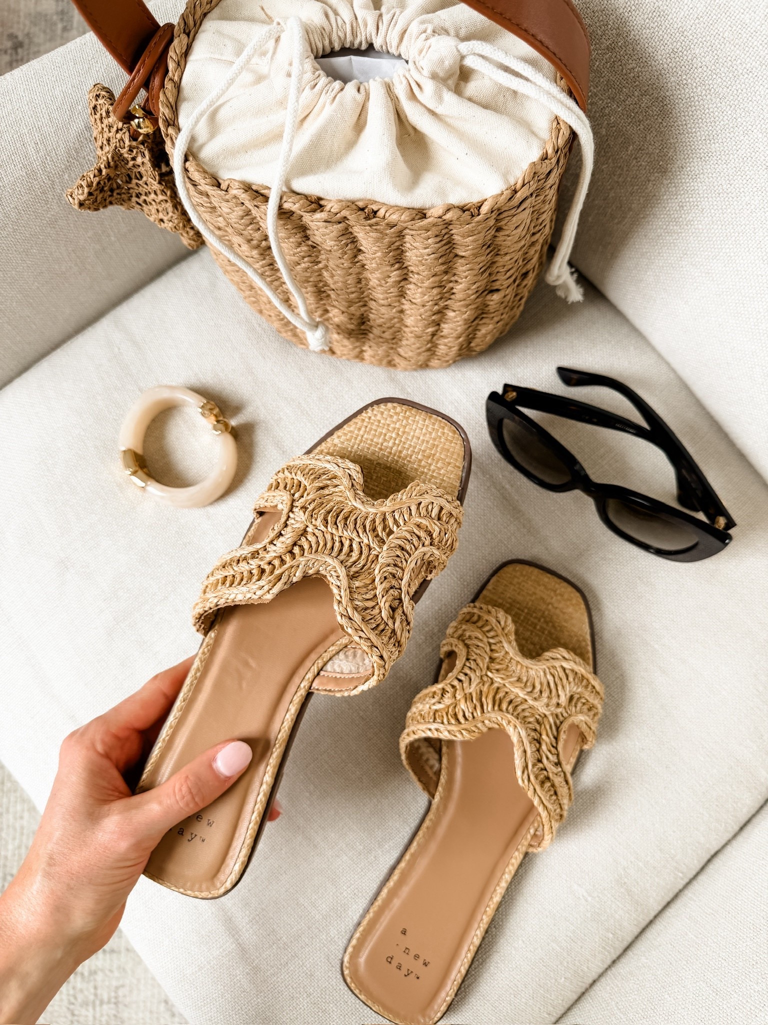 How cute are these woven sandals?! So many ways you could dress these up or down!

Loverly Grey, Target find, Target fashion, Target shoes, neutral sandals, spring sandals 

#LTKSeasonal