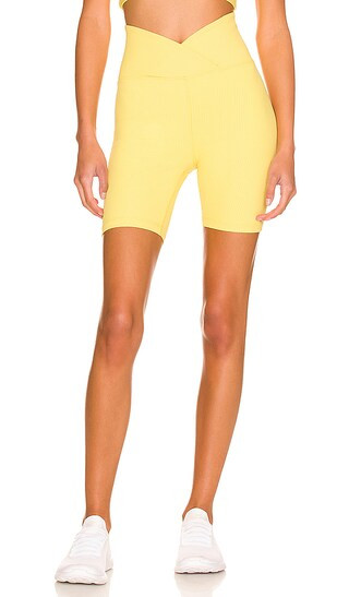 Ribbed V Waist Biker in Solstice | Revolve Clothing (Global)