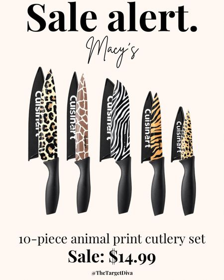 GIFT IDEA: These cute animal print kitchen knives are on major sale for only $14.99! (Regular: $40) This would be a nice, affordable gift idea!


#macys #macysfinds #sale #knives #knifeset #cutlery #cutleryset #kitchenknives #animalprintknives #leopard #leopardknives #kitchengifts #cookinggifts #giftsforthecook #whiteelephant #cuisinart #stockingstuffer #giftidea #giftsforher #giftsformom #christmasgift #holidaygift #christmas #holidays 

#LTKGiftGuide #LTKHoliday #LTKsalealert