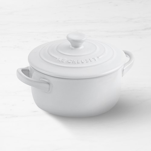 Le Creuset Stoneware Mini Round Cocotte, 8-Oz., White | Williams-Sonoma