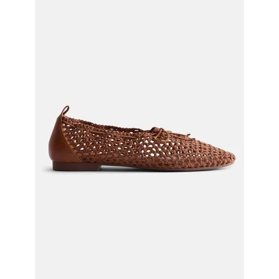 Scenario Women's Knit Bow Ballet Flats | Walmart (US)