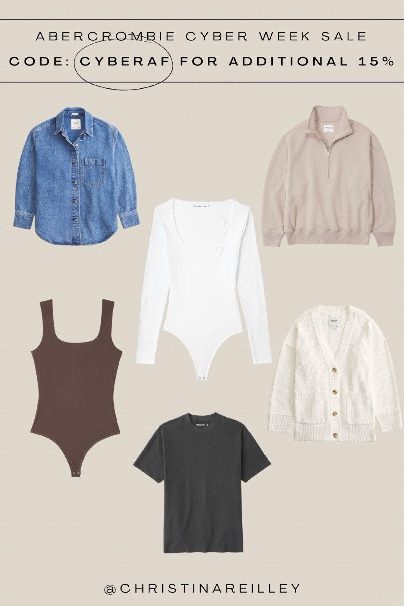 Abercrombie Cyber Week sale✨🛍️ Until 11/27 use code CYBERAF for 15% off! Shop my favorite basics. basic pieces, black friday sales, abercrombie discount, capsule wardrobe 

#LTKGiftGuide #LTKsalealert #LTKCyberWeek