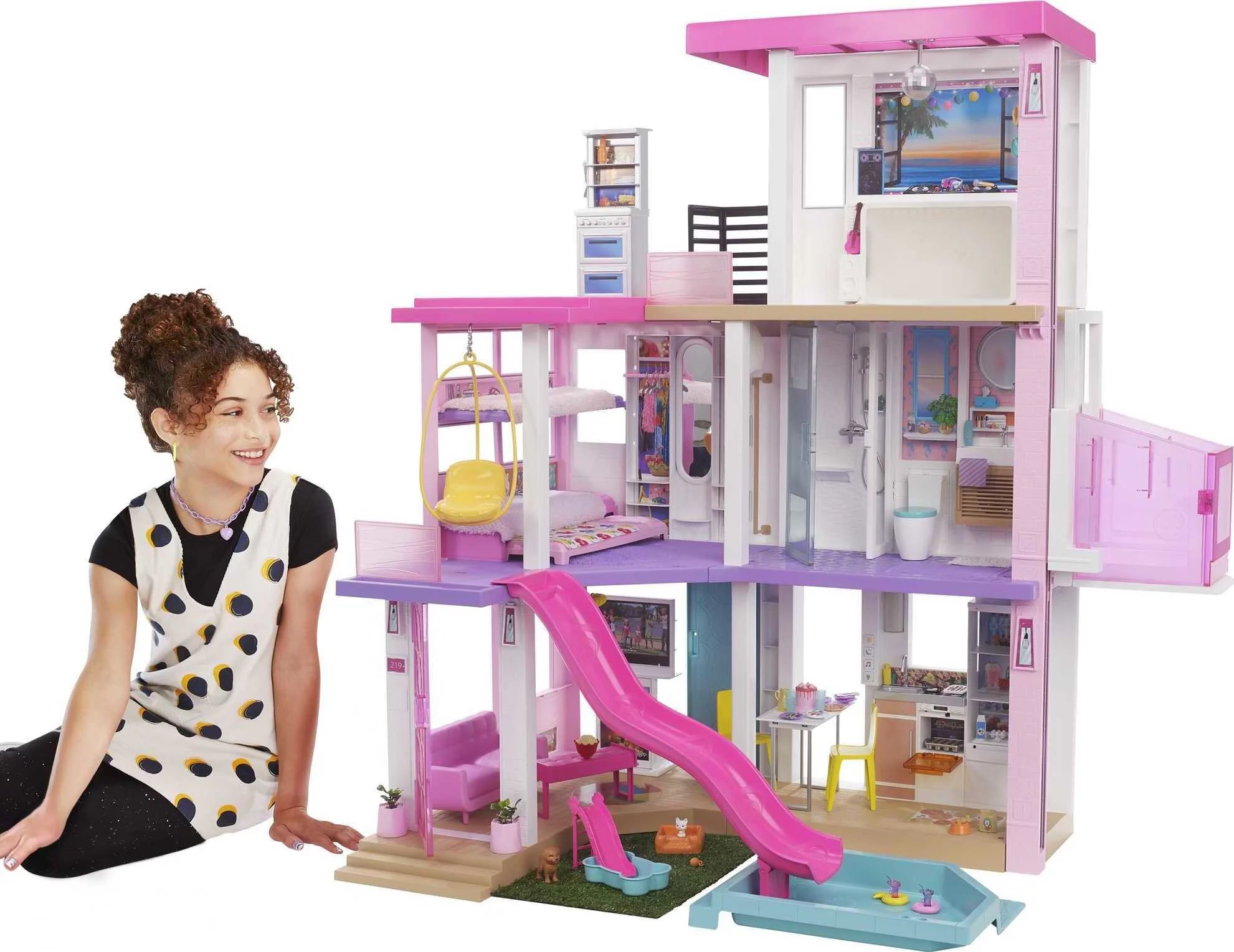Barbie Dreamhouse Doll House Playset, Barbie House with 75+ Accessories - Walmart.com | Walmart (US)