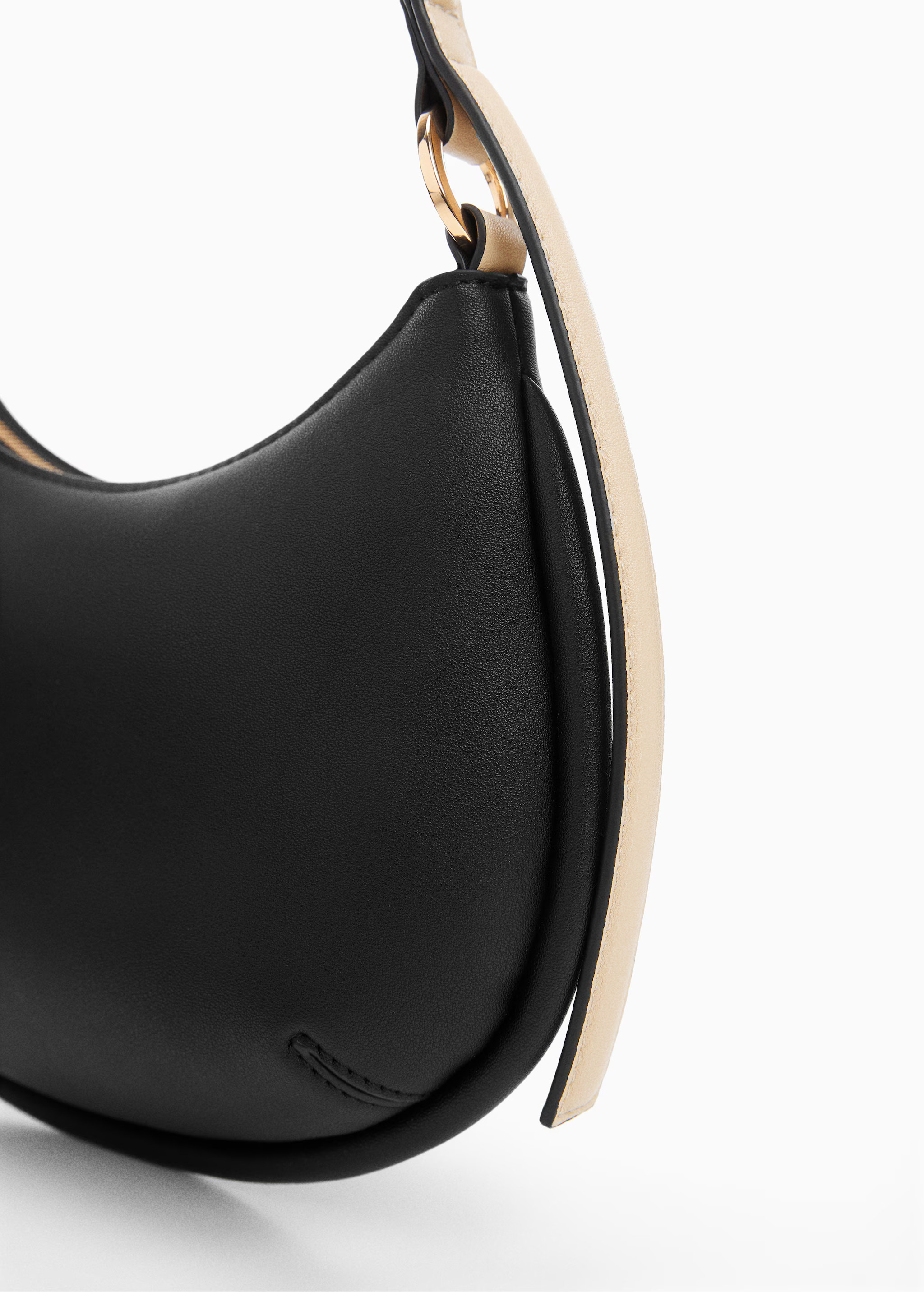 Leather-effect shoulder bag - Woman | MANGO USA | MANGO (US)