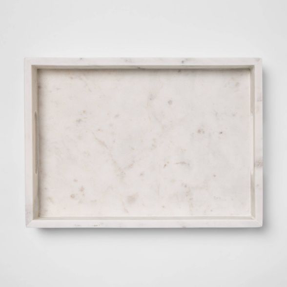 14&#34; x 10&#34; Decorative Marble Rectangle Tray White - Project 62&#8482; | Target