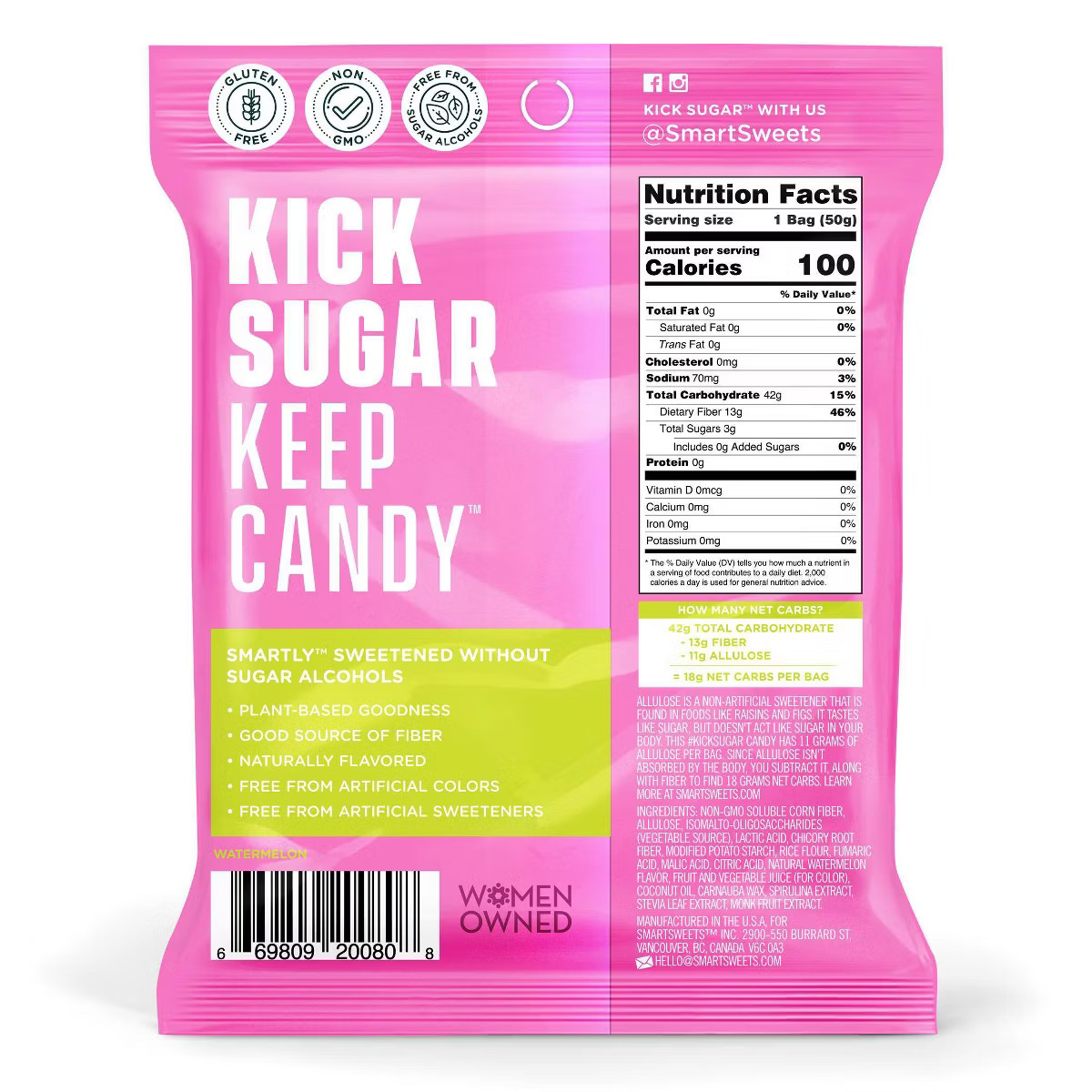 SmartSweets Sourmelon Bites Sour Gummy Candy - 1.8oz | Target