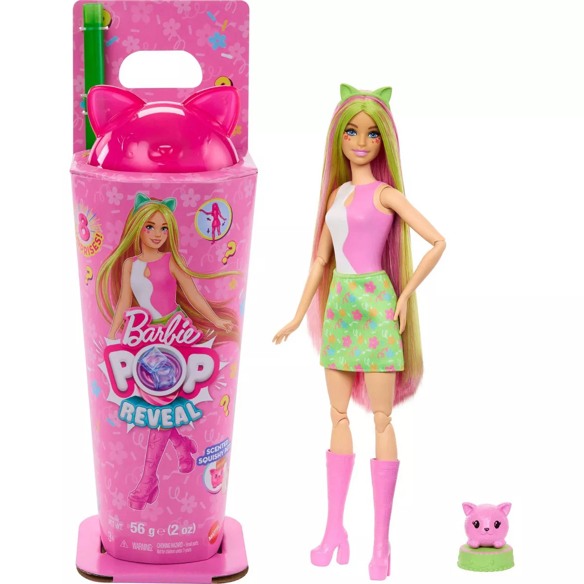 Barbie Pop Reveal Shakes Series 12" Doll and Accessories Set, Scented Cute Kitten Fashion Doll | Target