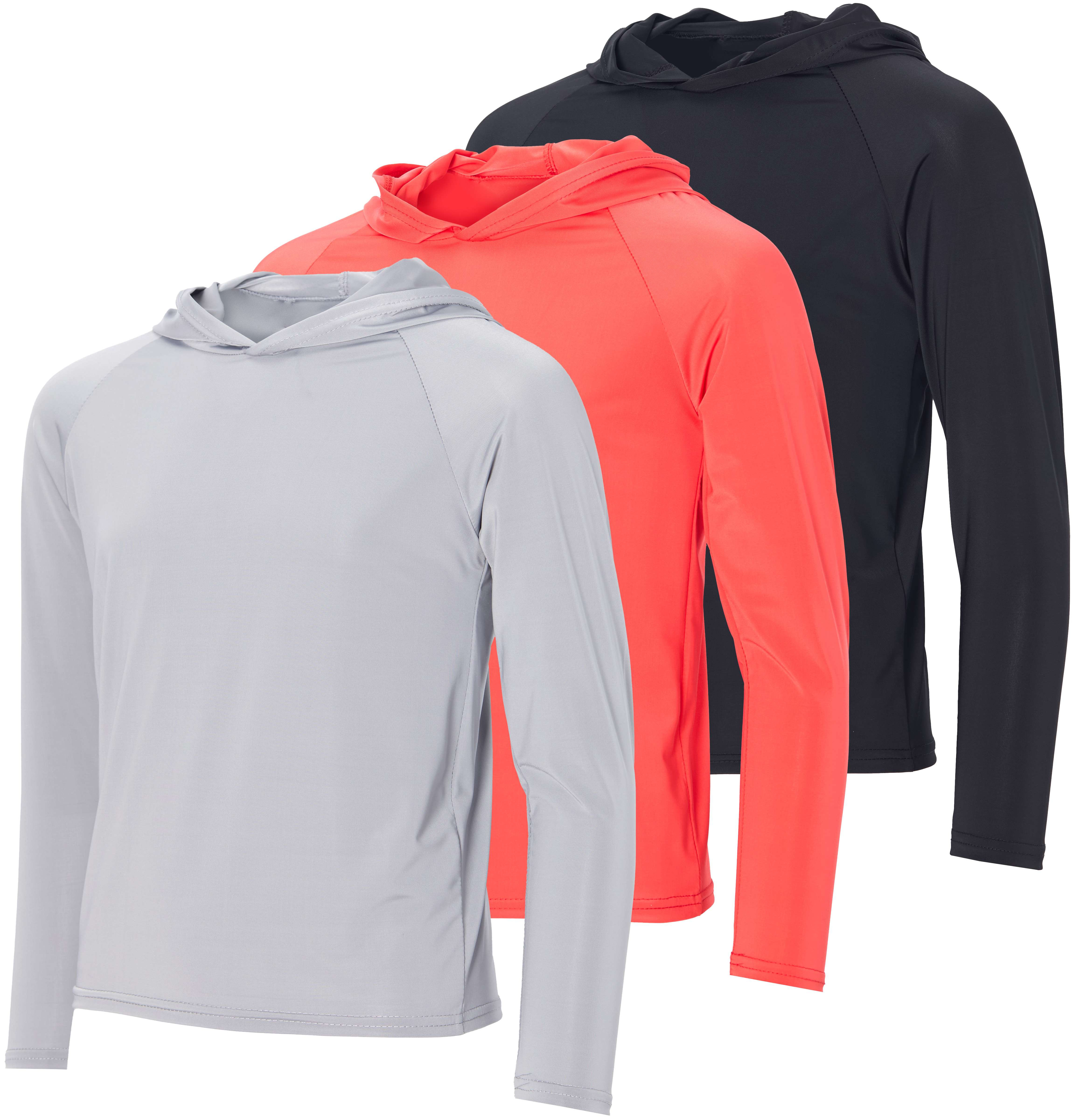 Real Essentials 3 Pack:Youth Rashguard Hoodie UPF UV Sun Protection Long Sleeve Swim Fishing Shir... | Walmart (US)
