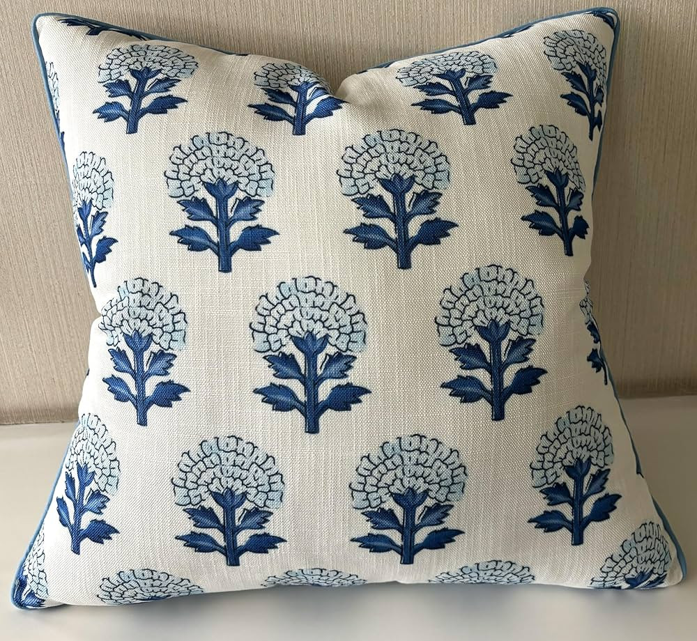 Babur Floral Printed Decorative Square Accent Throw Pillow Cover - Decor for Living Room, Sofa, C... | Amazon (US)