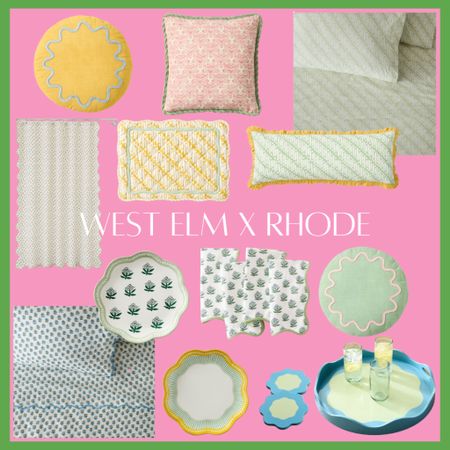 West Elm x RHODE Collab!! Obsessed with these patterns 🤍🤍🤍

// block print, room decor inspo, preppy decor, Grandmillenial decor, Coastal grandmother

#LTKunder100 #LTKFind #LTKhome