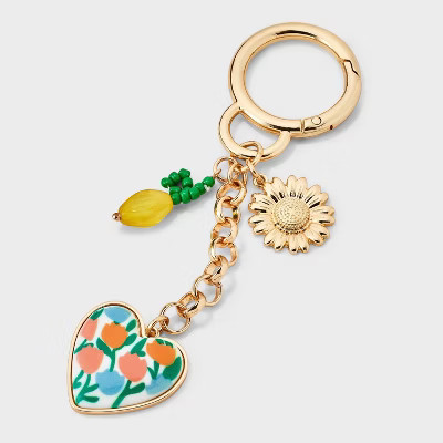 Mixed Lemon and Floral Handbag Charm - A New Day™ Multi | Target