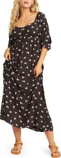 Swept Away Ruched Midi Dress | Nordstrom