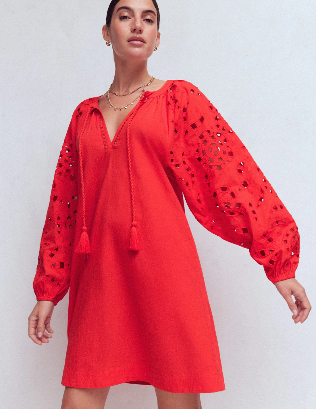 Embroidered Sleeve Kaftan-Red Embroiderie | Boden (US)