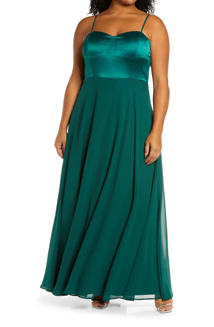 Lulus Best Part of Me Satin Bustier Evening Dress | Nordstrom | Nordstrom