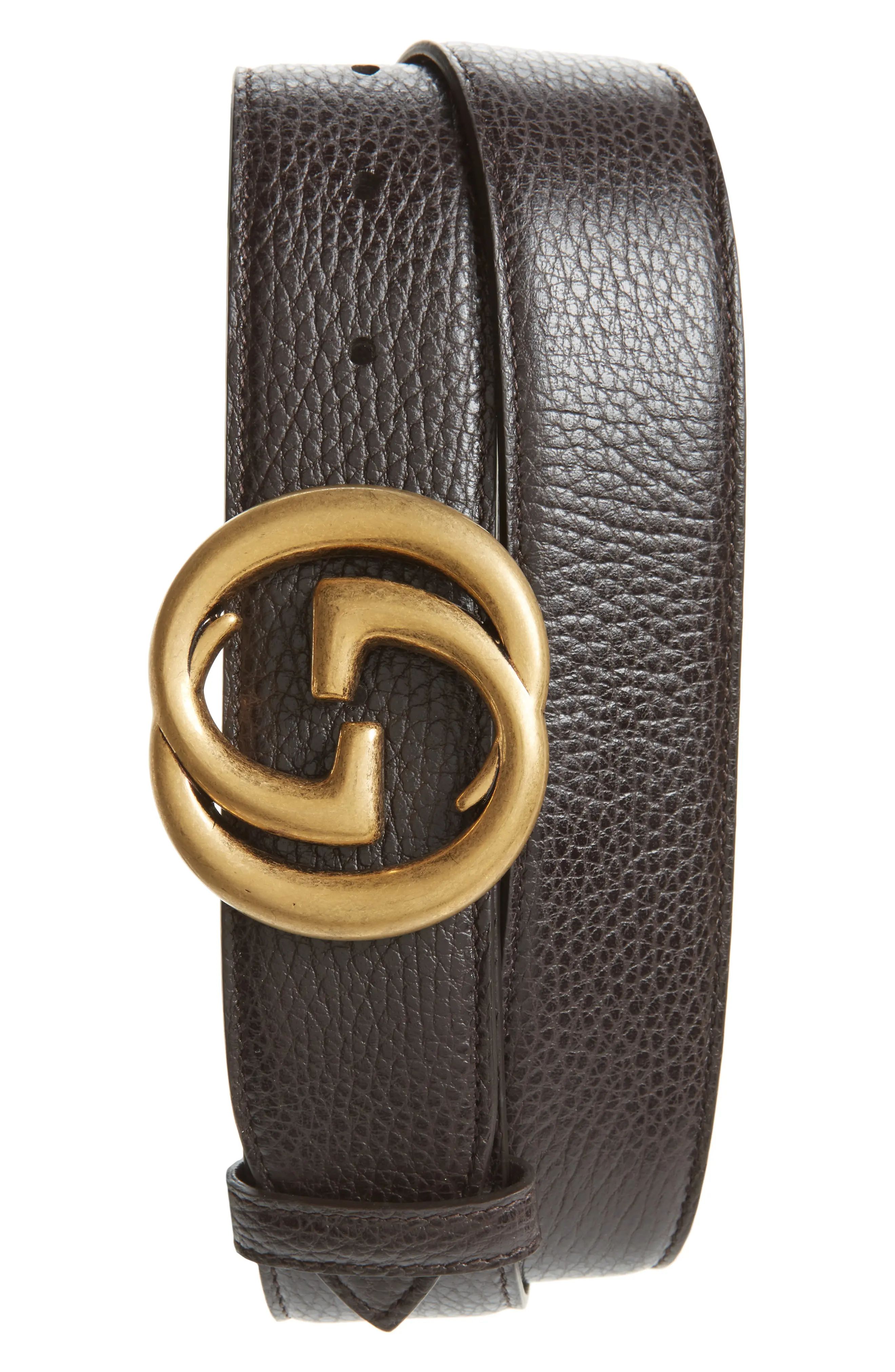 Interlocking-G Calfskin Leather Belt | Nordstrom